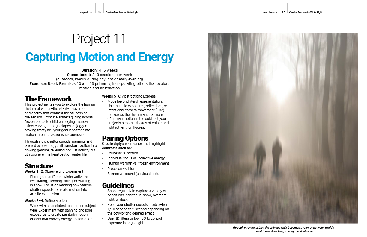 Creative Exercises for Winter Light sample pages