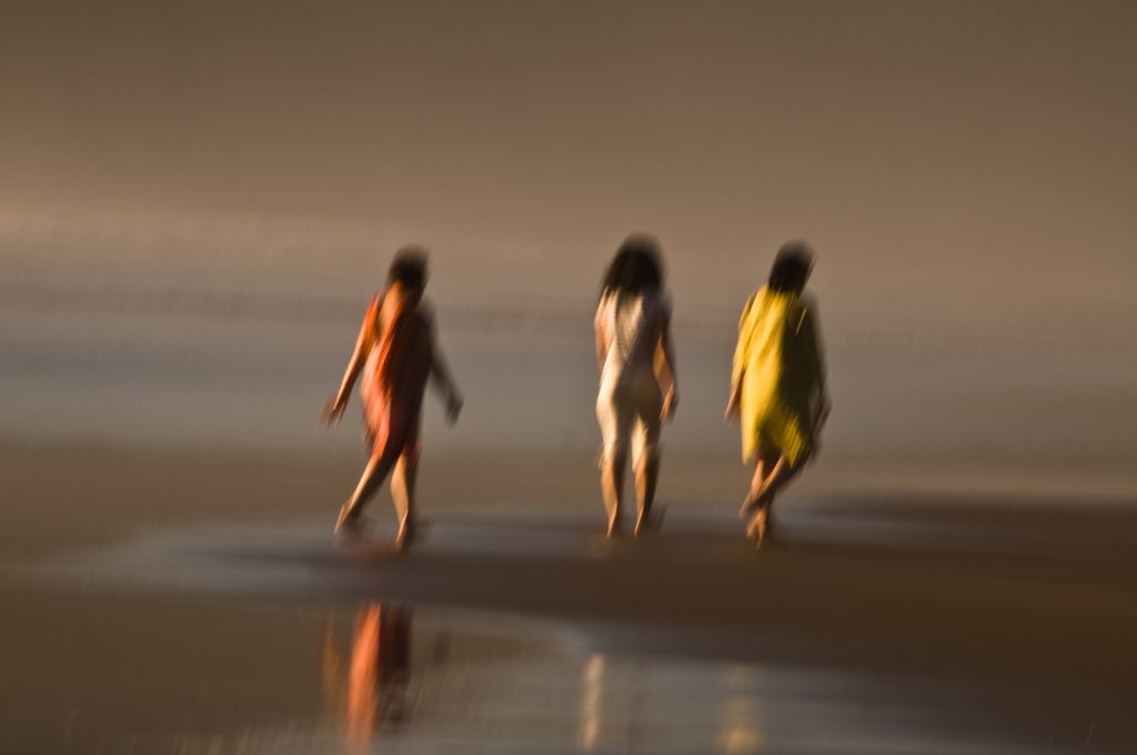 On the beach impressionist image by Eva Polak
